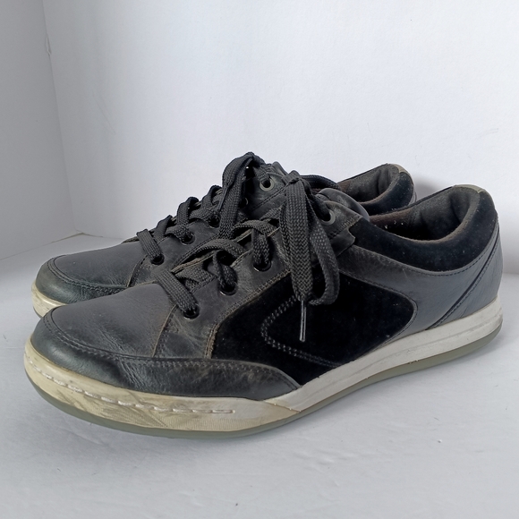 🖤 Callaway Ortholite Mens Golf Shoes Black Leather 9.5 - Picture 2 of 15